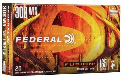 Federal Fusion Bonded Sof Point 308 Win 165gr.