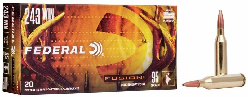 Federal Fusion Bonded Soft Point 243 Win 95gr