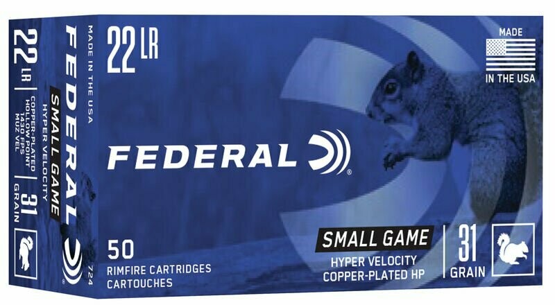Federal .22 lr Copper Plated Hollow Point