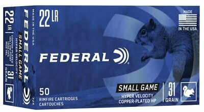 Federal .22 lr Copper Plated Hollow Point