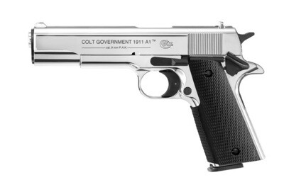 Colt Government 1911 A1 Chrome 9mm P.A.K