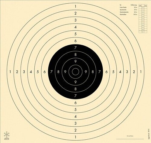 Präzisions Pistolenscheibe 55x52