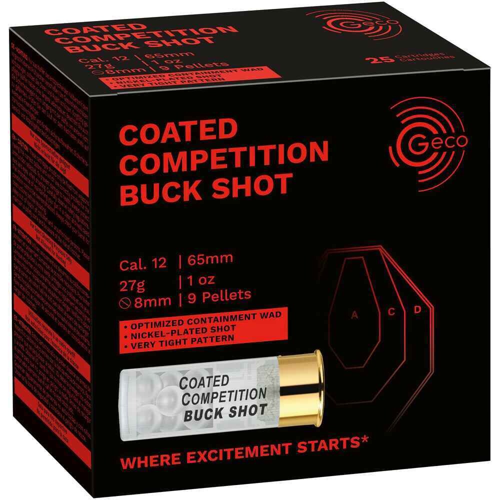 Geco Coated Competition Buck Shot 12/65 27g 9 Pell