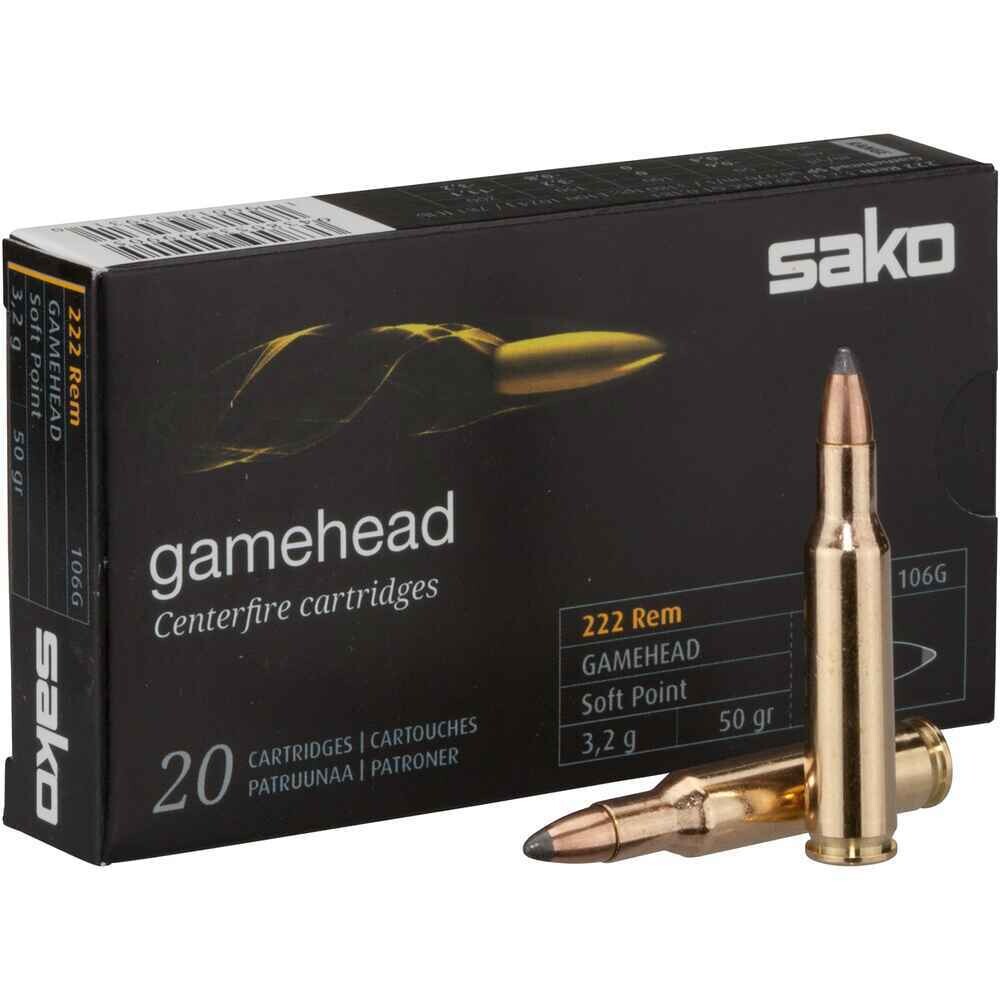 Sako 222 Rem. Gamehead Soft Point 3,2g/50gr