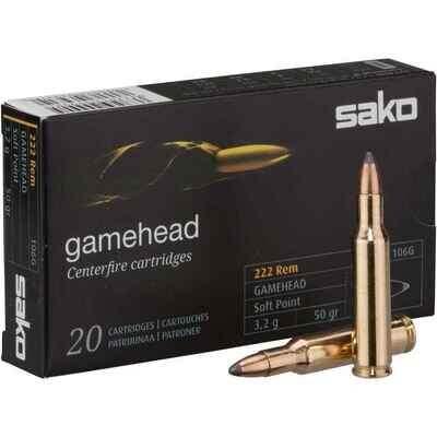 Sako 222 Rem. Gamehead Soft Point 3,2g/50gr