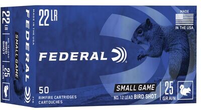 Federal Small Game .22lr Bird Shot 25gr Federal Small Game .22lr Bird Shot 25gr