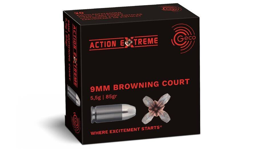 Geco 9mm Browning Court (380 Auto) Action Extreme 5,5g/85gr