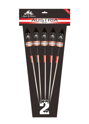 Raketenset „Austria 2“ 5-teilig; AUSTRIA TWO 50g