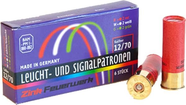 Zink Feuerwerk Leuchtsignalpatronen 12/70