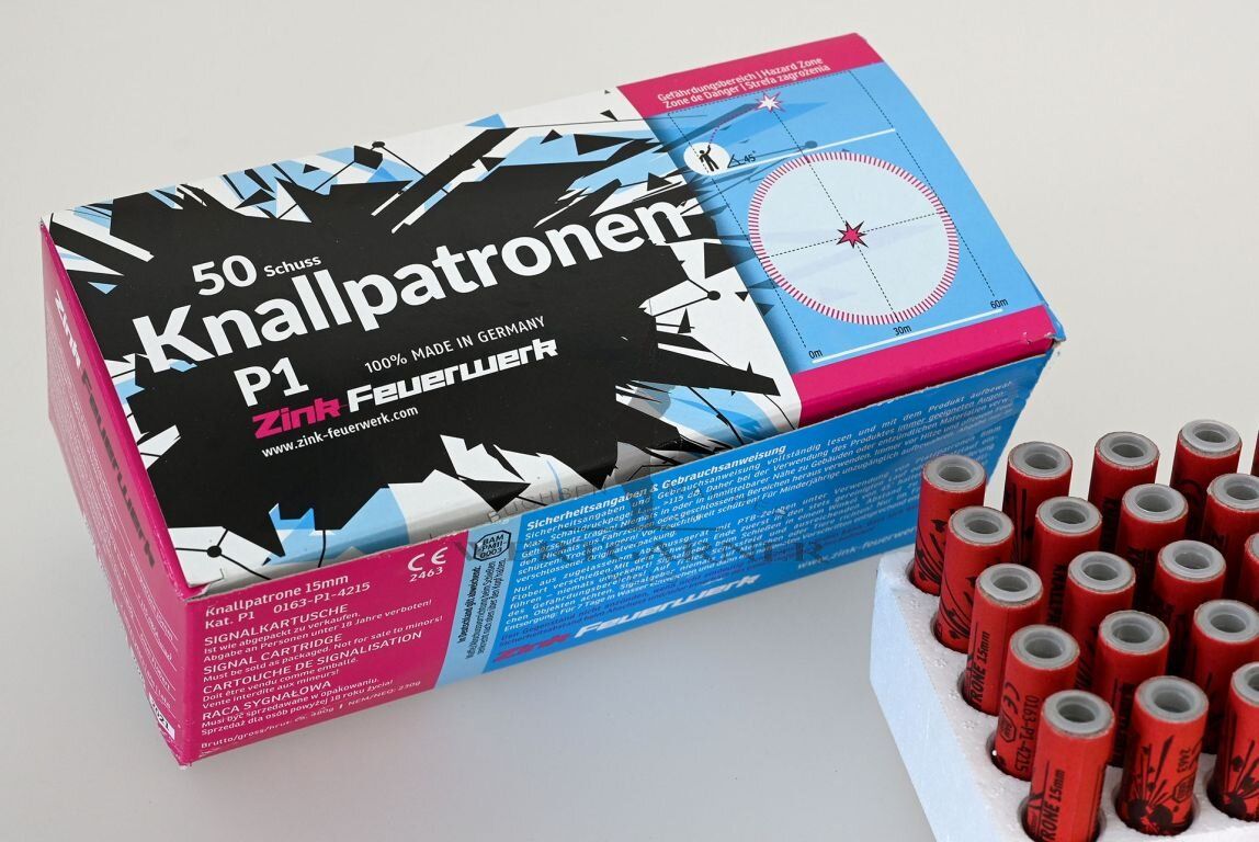 Zink Feuerwerk Knallpatronen 15mm