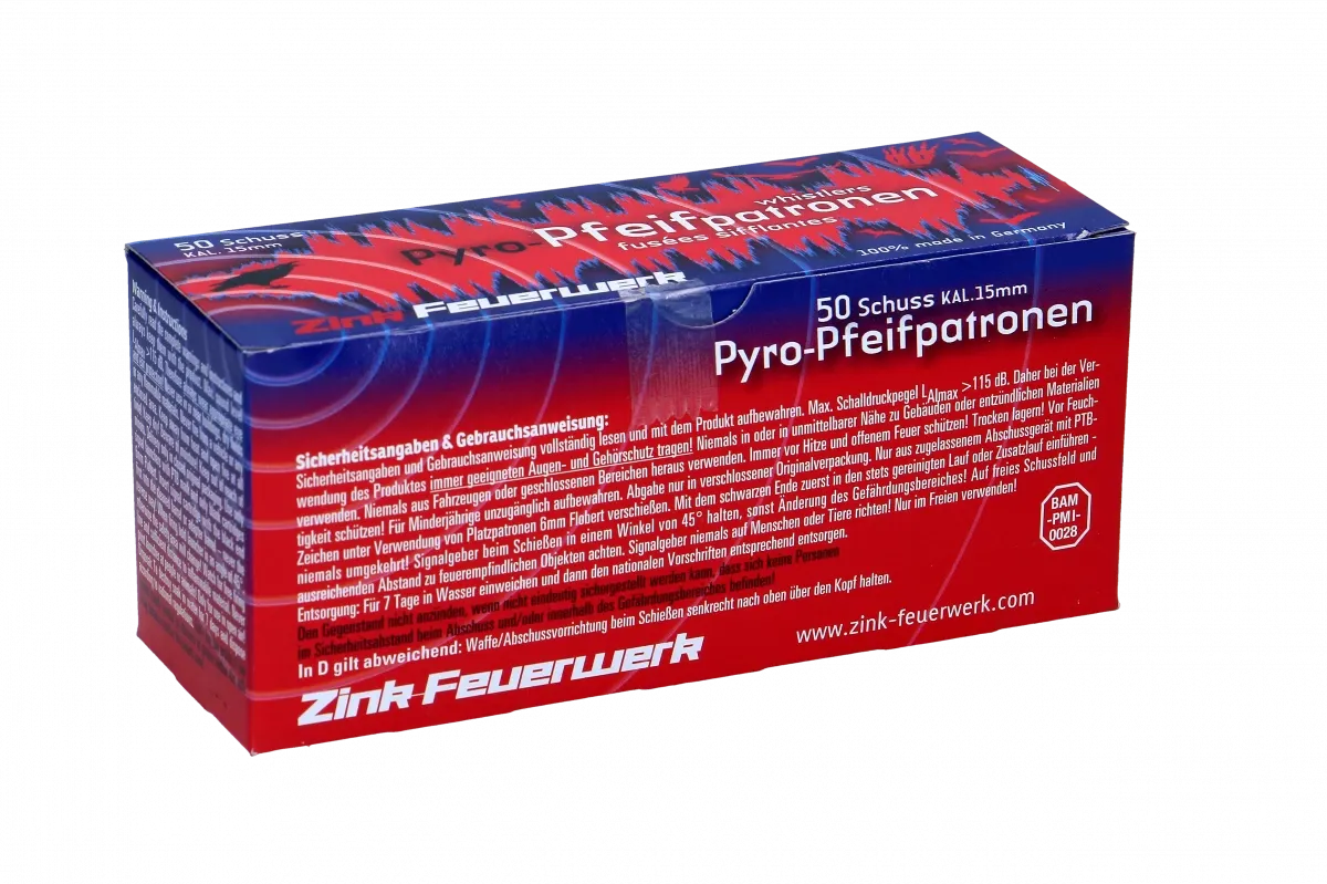 Zink Pfeifpatronen, 50er-Pack