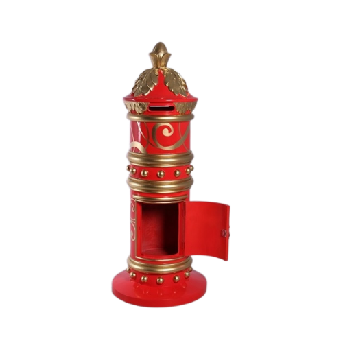 Mailbox Red & Gold