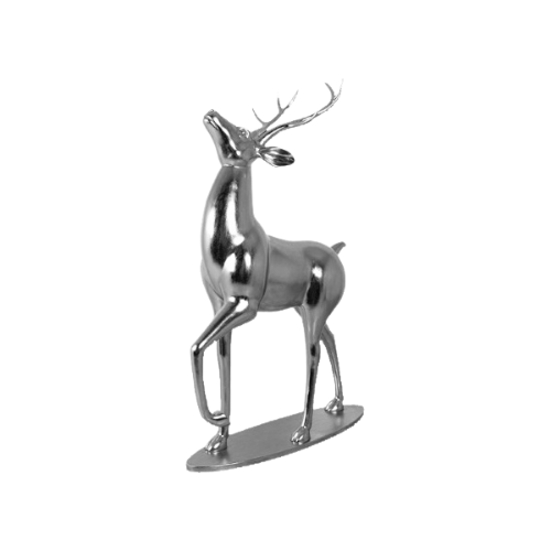 Majestic Stag Figure-Silver Leaf
