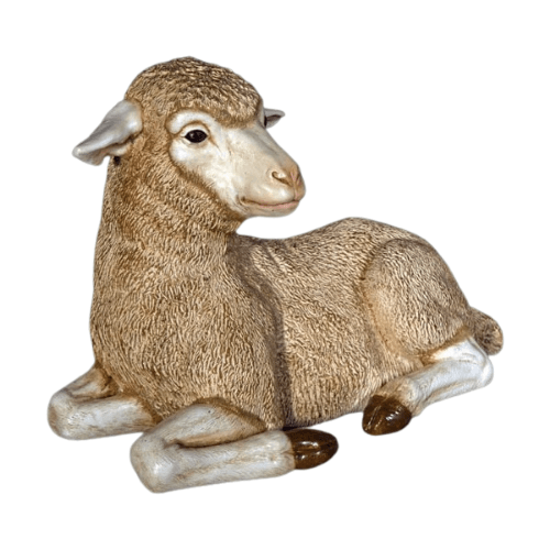 Merino Lamb Resting Statue