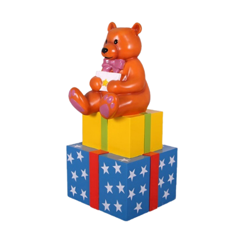 Present With Bear Figure