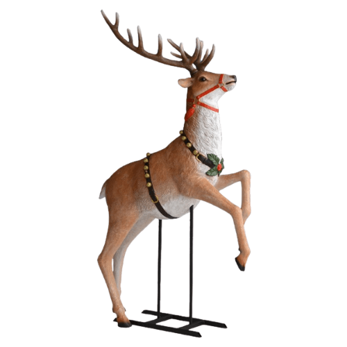 Rearing Reindeer Figure
