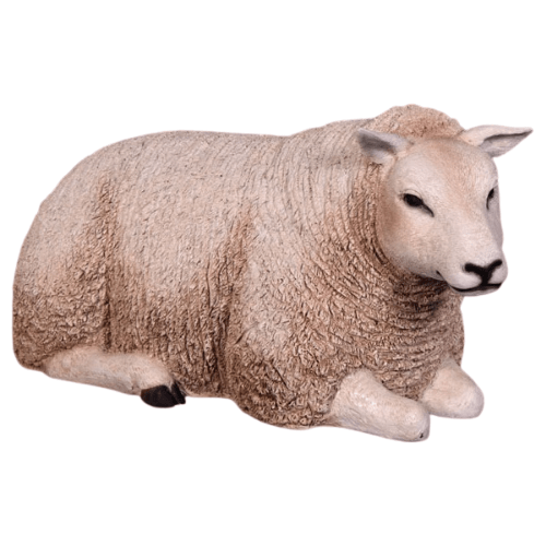Texelaar Sheep Lying Down Statue