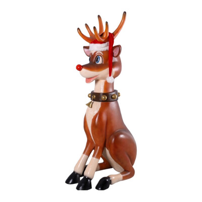 Funny Reindeer Sitting Figure