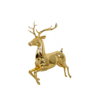Hanging Reindeer-Gold Leaf
