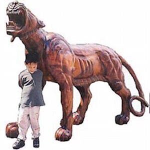 Wooden Tiger 7ft Statue
