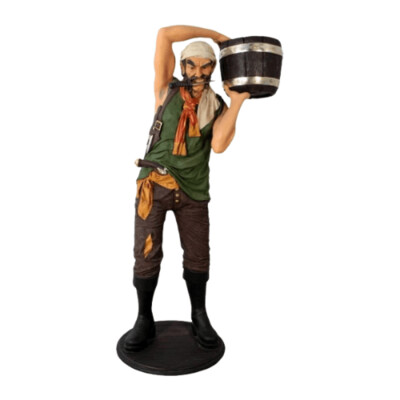 Pirate with Barrel Figure