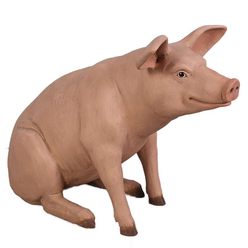 Sitting Pig Large Pink