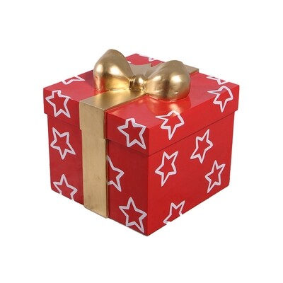 Gold & Red Gift Figure