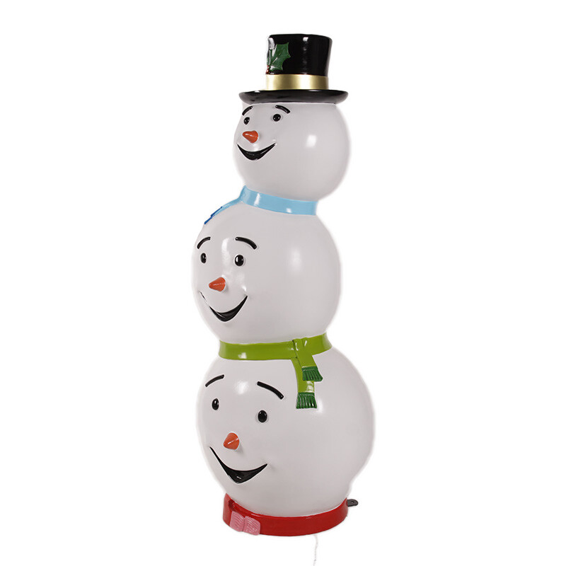 Triple Snowman Head Stack