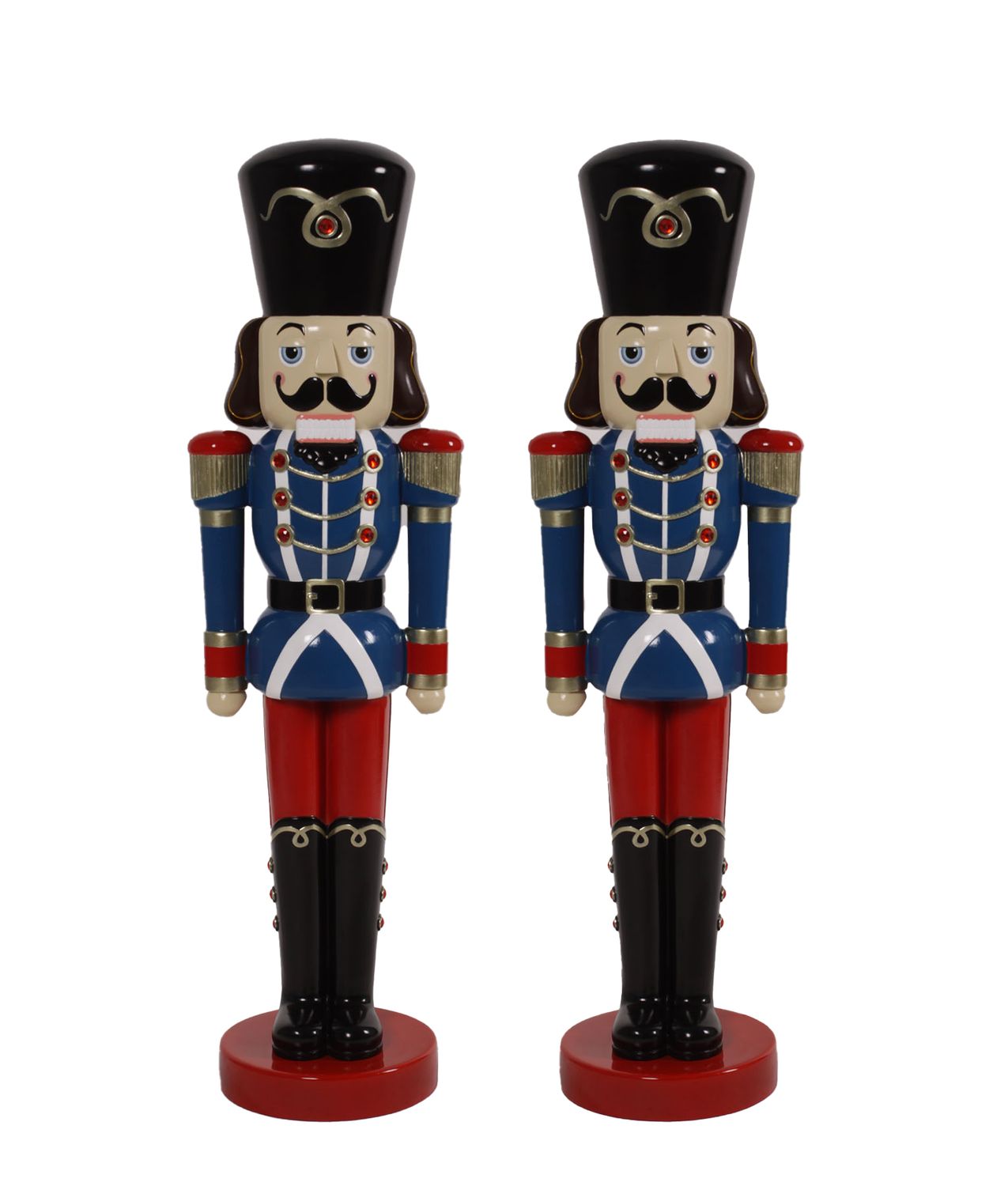 Pair Of 4ft Blue Nutcracker Models