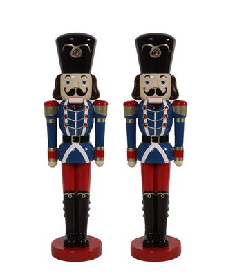 Pair Of 4ft Blue Nutcracker Models