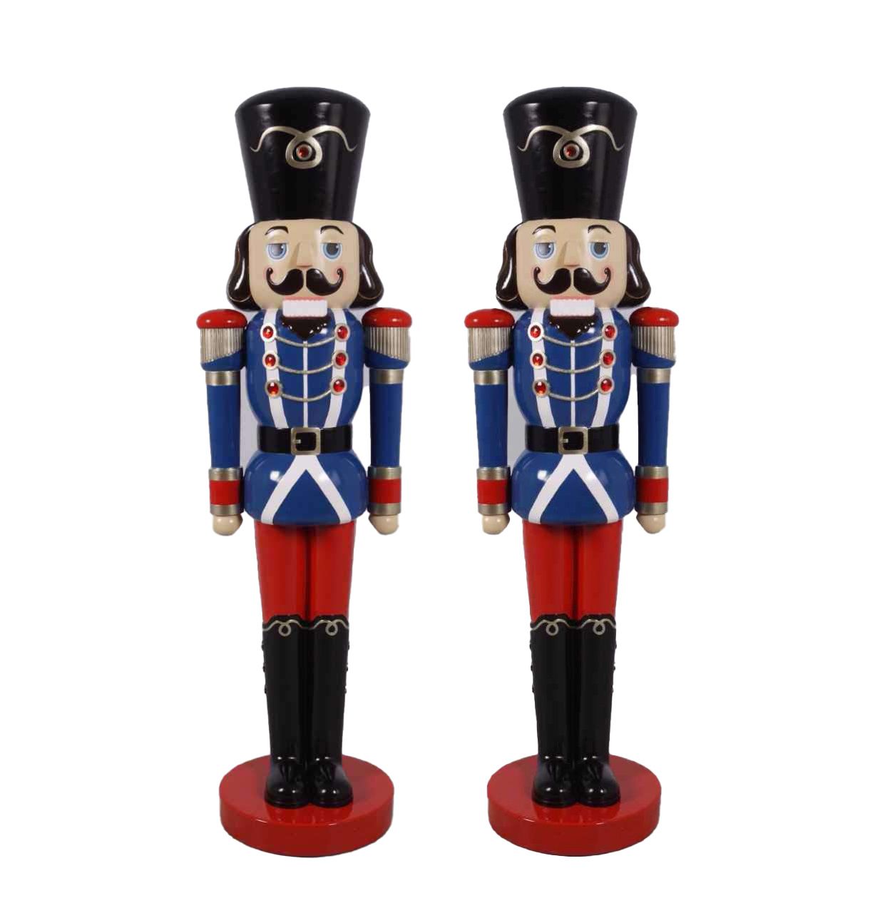 Pair Of Blue 6ft Nutcracker Models