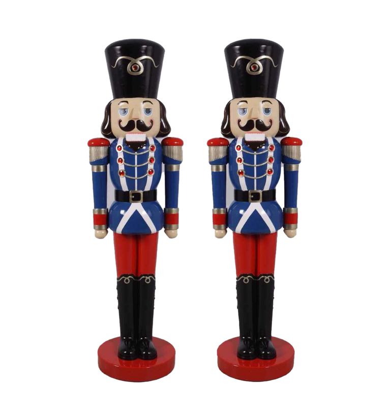 Pair Of Blue 6ft Nutcracker Models