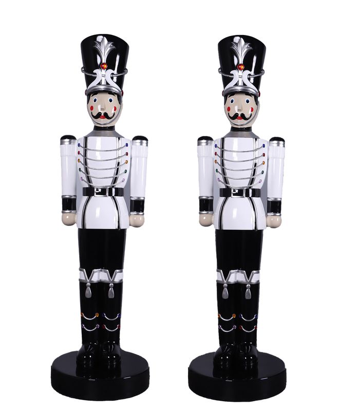 Pair Of White 6.5ft Toy Soldiers
