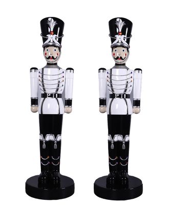 Pair Of White 6.5ft Toy Soldiers