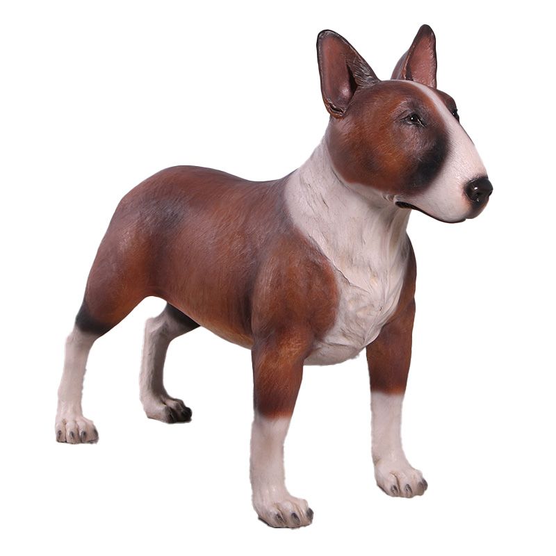Bull Terrier Dog Statue Brown