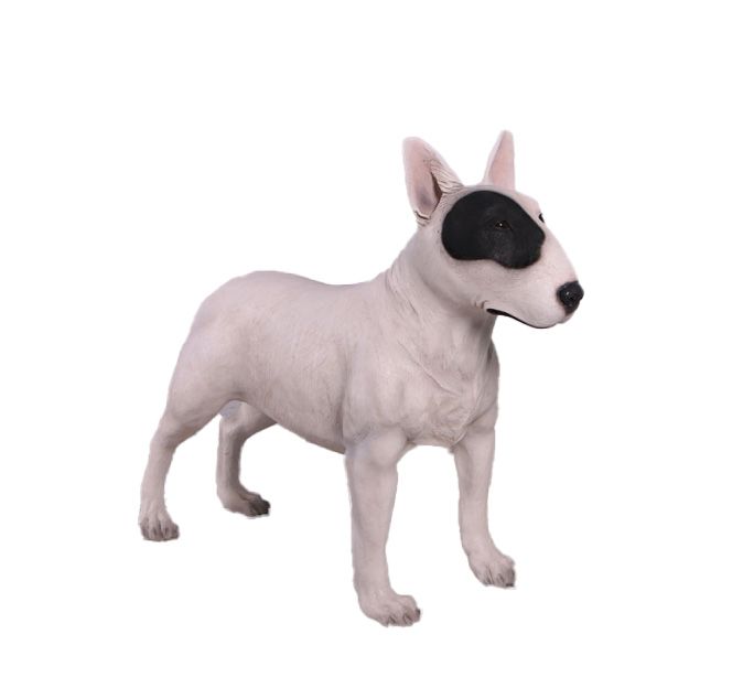 Bull Terrier Dog Statue White