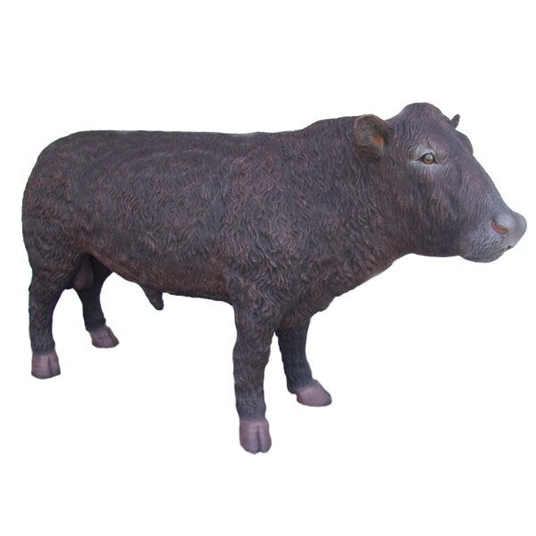 Black Angus Bull Statue