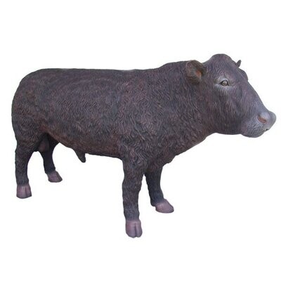 Black Angus Bull Statue