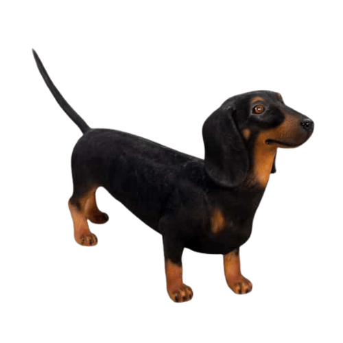 Black Daschund Statue Black Daschund Statue