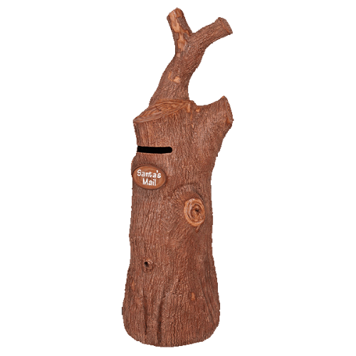 Santa's Tree Stump Mailbox