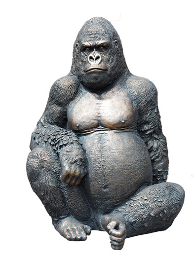 Silver Back Gorilla Bronze
