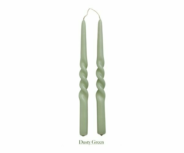 Rustik Lys - Twist Candle - Dusty Green