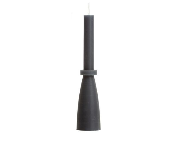 Rustik Lys Sculpture Candle - Antraciet Grijs