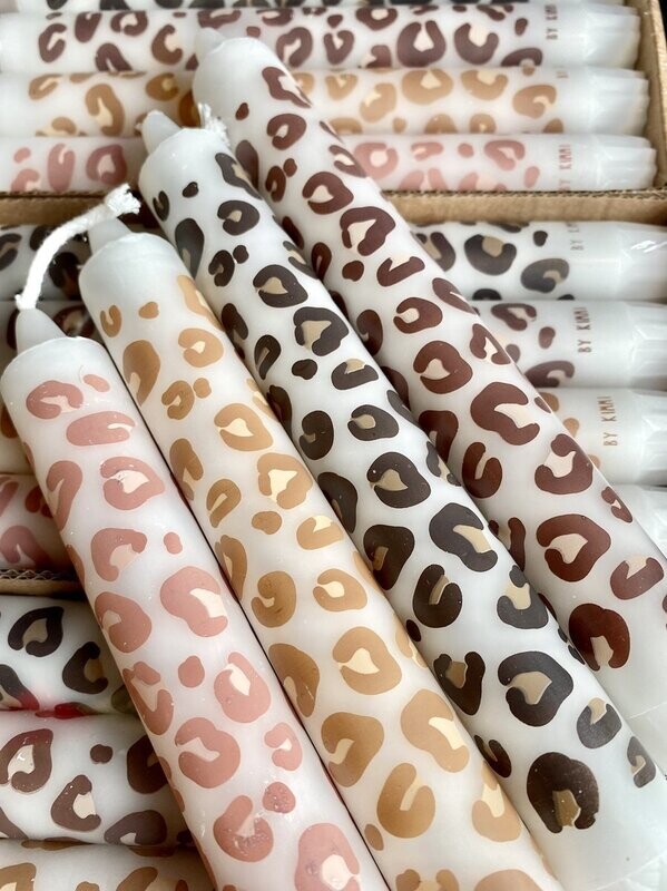 Rustik Lys Leopard Print Candles