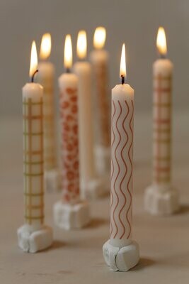 Rustik Lys Wave Print Candles