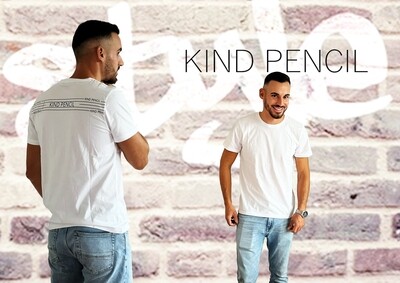 T-Shirt Normal Blanc &amp; motif sur dos