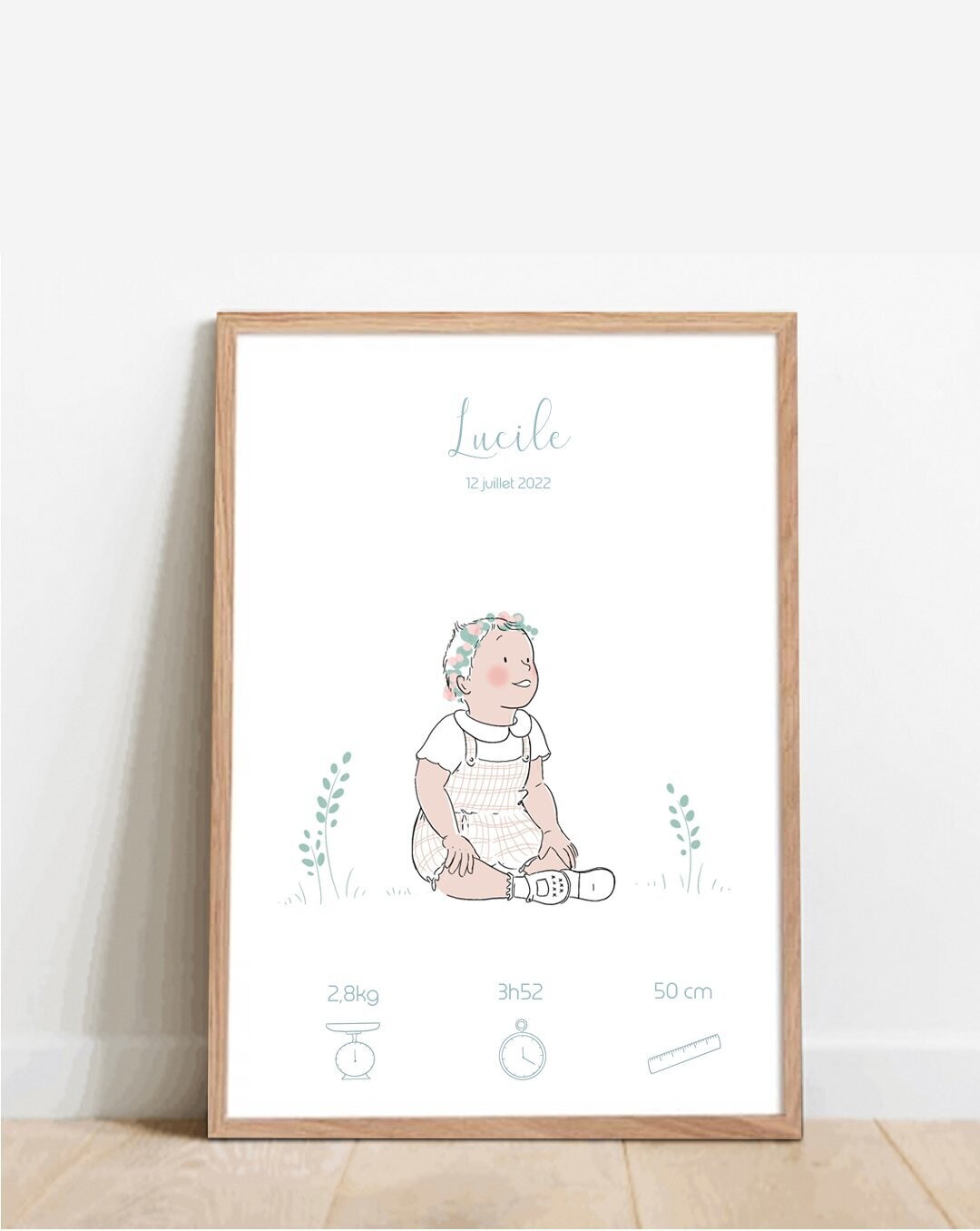 Affiche personnalisable - Petite fille