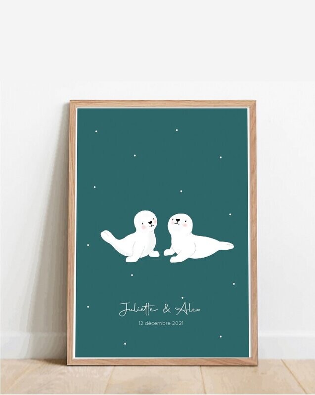 Affiche jumeaux-elles - Blanchon