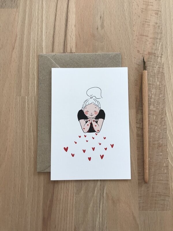 Carte postale - Bisous / Je t'aime / Saint Valentin