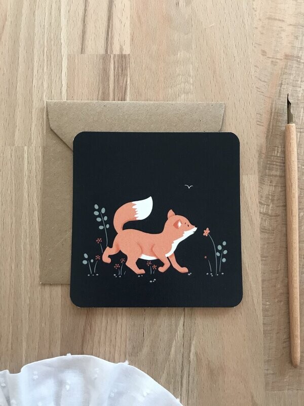 Mini carte postale - Renard